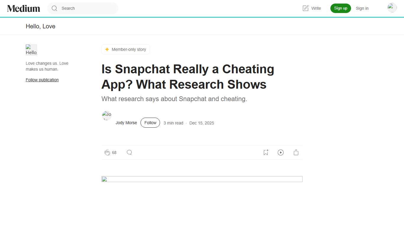 Is Snapchat Really a Cheating App? What Research Shows by Jody Morse Hello, Love Dec, 2025 Medium