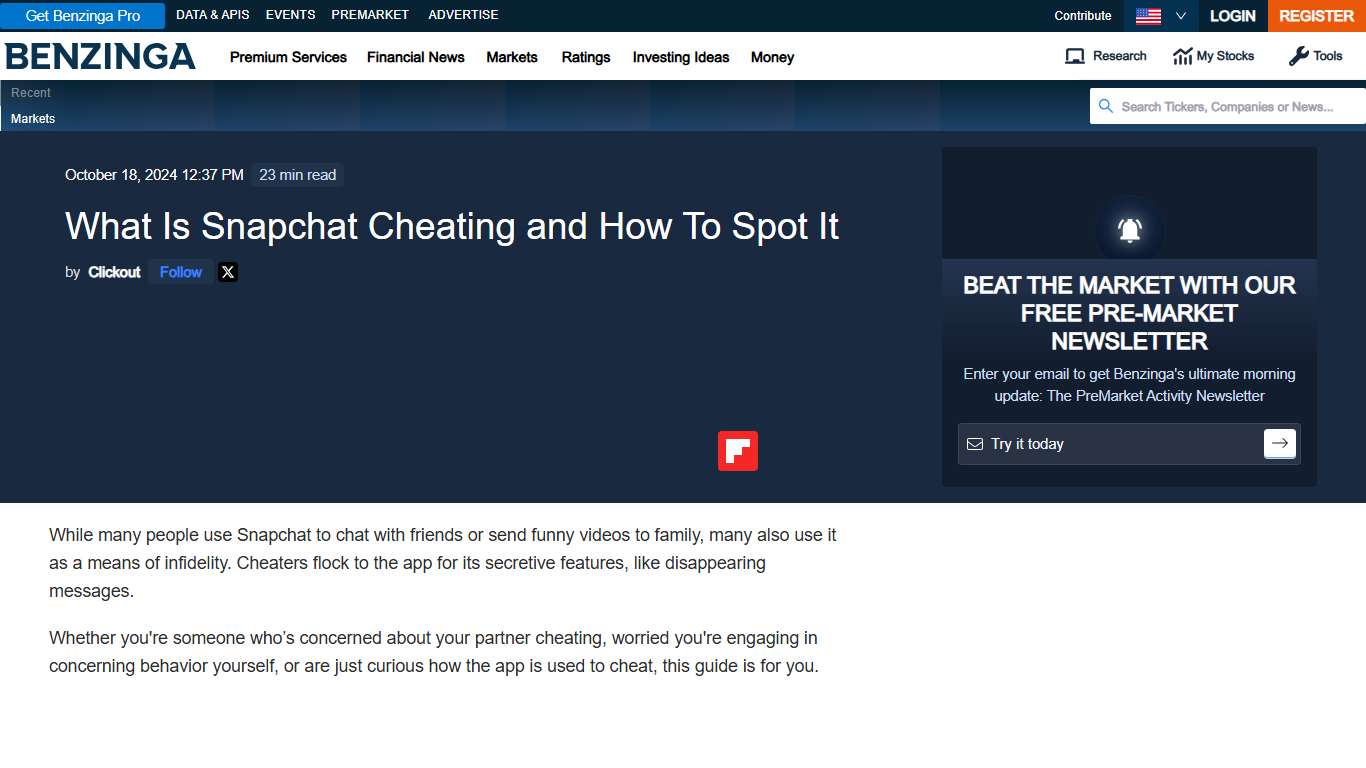 What Is Snapchat Cheating and How To Spot It - Benzinga